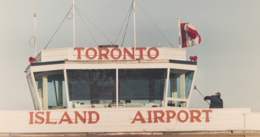 Luxury sedan at Billy Bishop Toronto City Airport